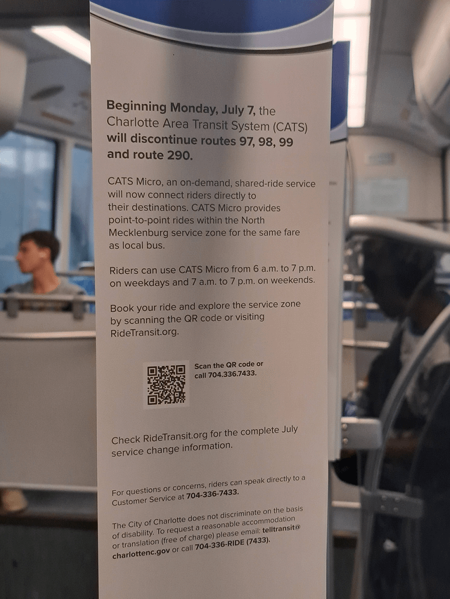 Found Cat in Charlotte, North Carolina — Microtransit will kill "Better Bus"