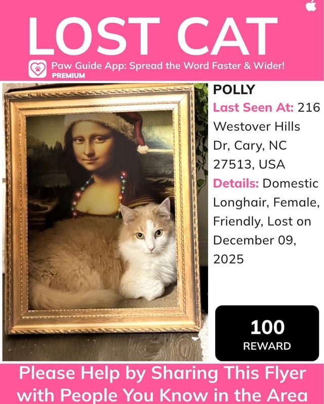Lost Pet in Raleigh, North Carolina — listing photo