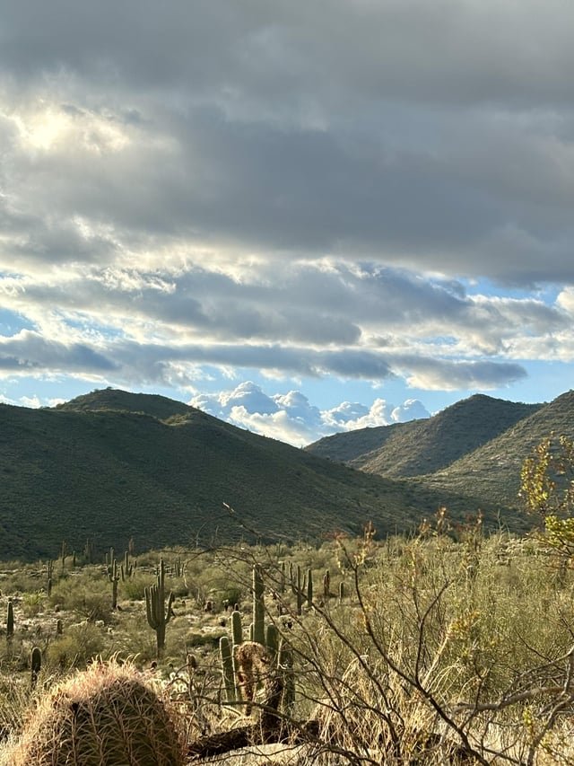 Lost Dog in Phoenix, Arizona — The clouds on this hike look like mountains themselves (Lost Dog Trailhead)