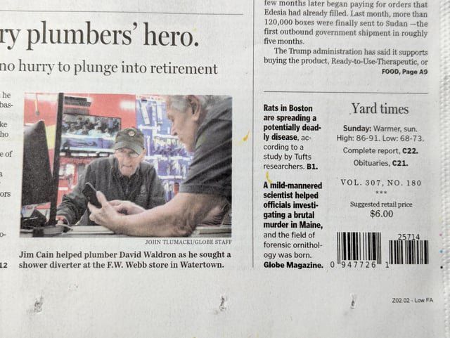 Found Dog in Boston, Massachusetts — How much was the Sunday Globe when you were a kid, and did you deliver it? How big was your…