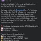 Lost Pet in Houston, Texas — Upcoming pet event on April 19 from BARC and Empancipet offering free vaccinations and microchipping